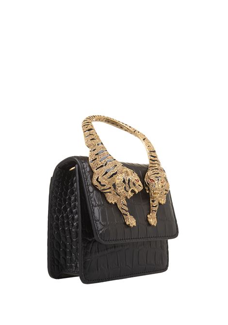 Borsa a Spalla Roar Piccola Nera Con Tigri Gioiello ROBERTO CAVALLI | SKB025-PZ97505051
